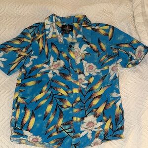 Volcom Tropical Blue Floral Boy’s Shirt